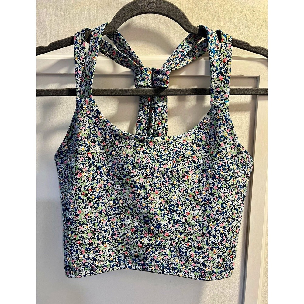 SAGE Collective Women's Small Multicolor Floral Pullover Wireless Sports Bra